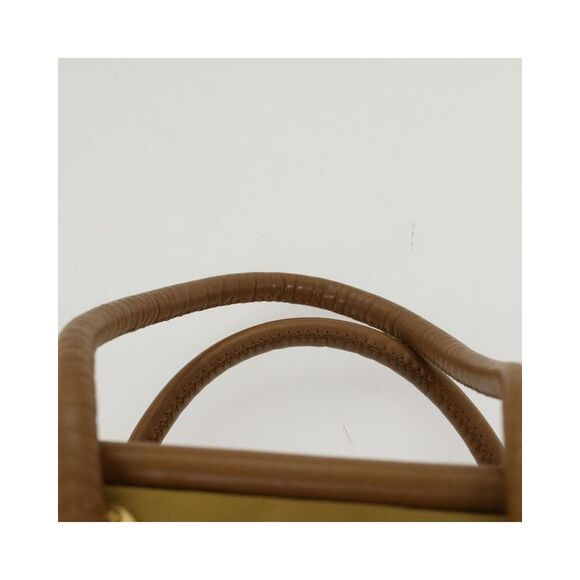 Pre Loved Celine Vintage Tote Bag Mustard Yellow Women Khaki Handbags - Picture 6 of 8